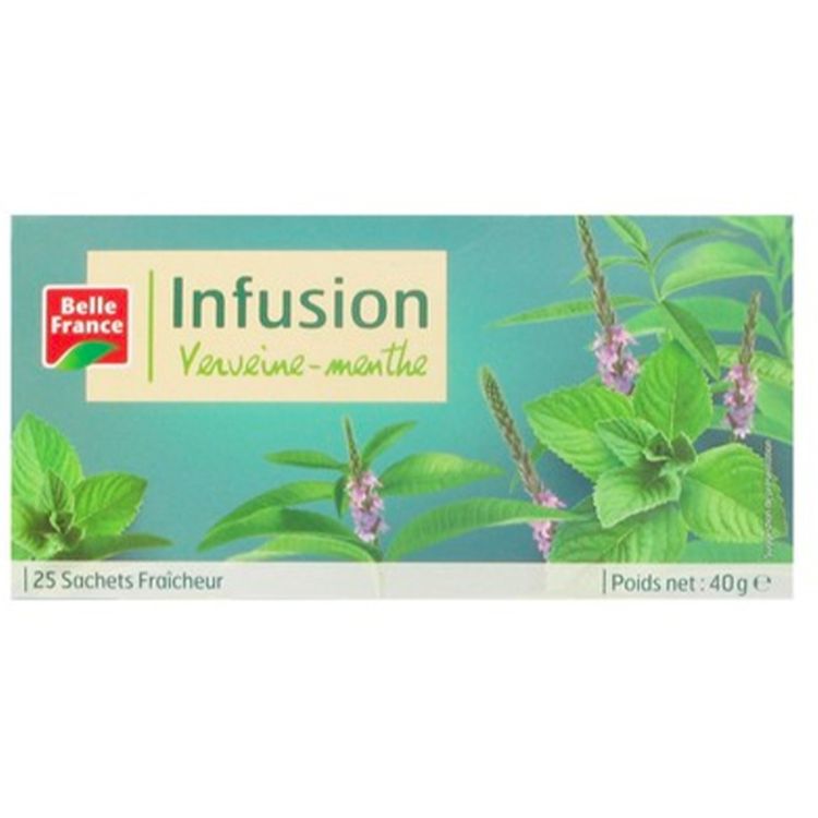 Infusion Verveine Menthe - BELLE FRANCE - 25 Sachets, 40g
