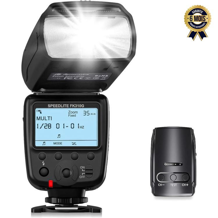 Kit émetteur de déclenchement de flash sans fil - Pour appareil photo reflex numérique et appareil photo numérique avec griffe standard - 6 Mois