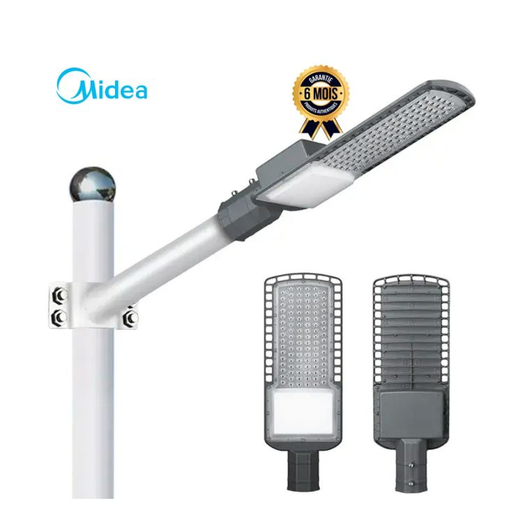 Lampadaire solaire LED 40W Prix en fcfa Midea - Avec panneau solaire 40W - Batterie 37,5Ah LI - 6 Mois| Glotelho Cameroun