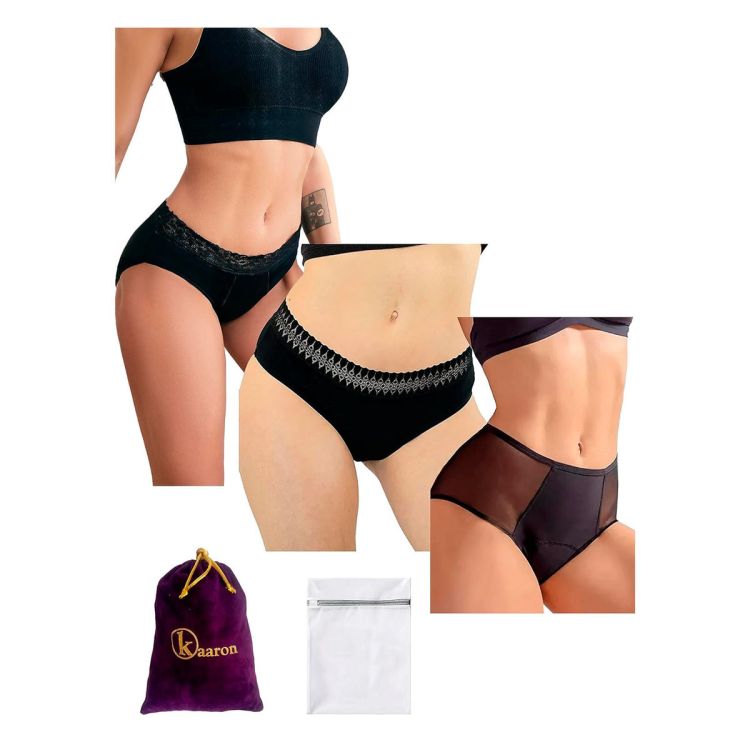 Lot de 3 culottes menstruelles en coton - Flux Abondant - (Prix en fcfa) | Glotelho Cameroun