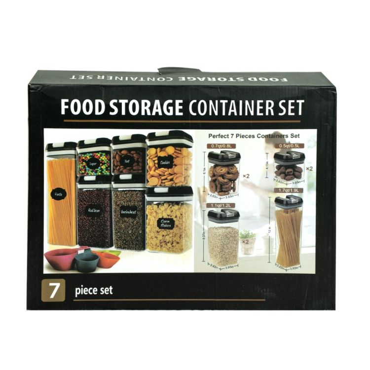 Boîtes de Conservation Hermétiques en Plastique – Lot de 7 pièces – KR2504260 – 1,9 L + 2X1,2 L +2X 0,8 L + 2X0,5 L
