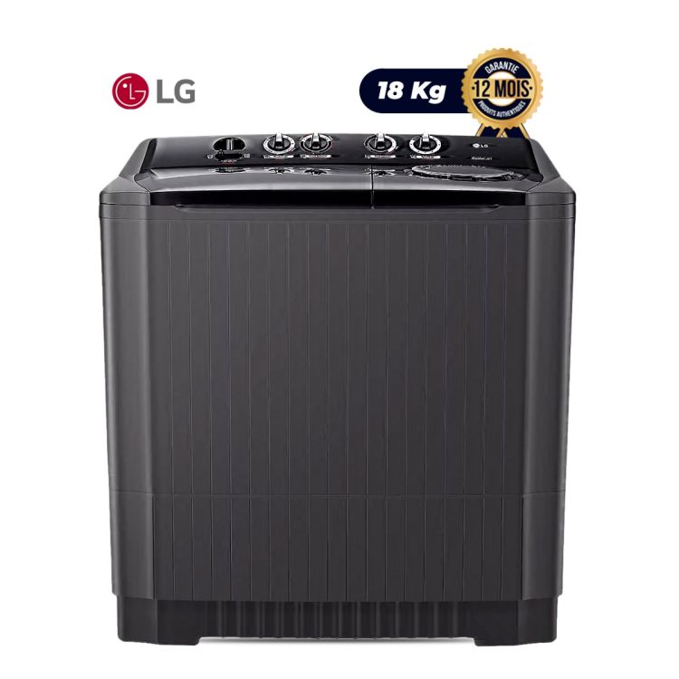 LG Semi-Automatic Washing Machine - 18 KG - P861WNT Black - price Cameroon
