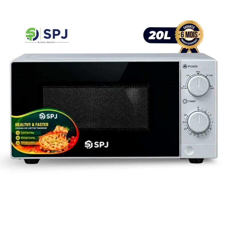 Micro-Onde SPJ 20 Litres - MWY-SL20L010 - Puissance 700W - Pose Libre - Couleur Argent - Garantie 6 Mois