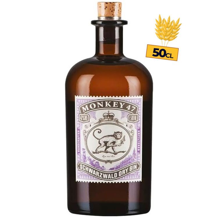Cognac Monkey Schwarzwald Dry Gin - 47%  -  50 cl