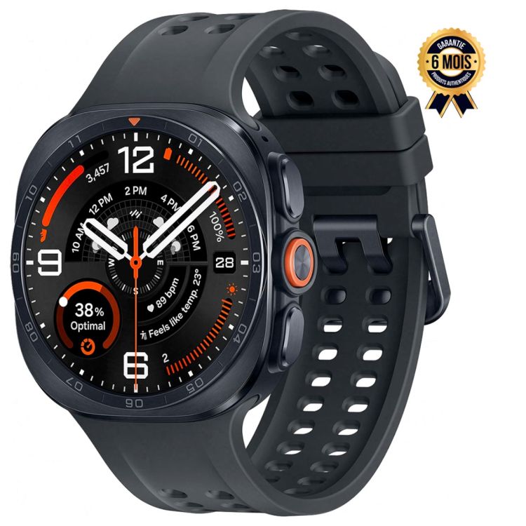 Montre connectée - Samsung Galaxy Watch Ultra 2 - Boîtier titane grade 4 - Écran Super AMOLED 1.5"- Gemini AI intégré - Suivi santé avancé - idéale pour Sportifs - Plongée certifiée 10 ATM - Autonomie 2 jours+ - Bluetooth 6.0 + LTE - Garantie 6 Mois