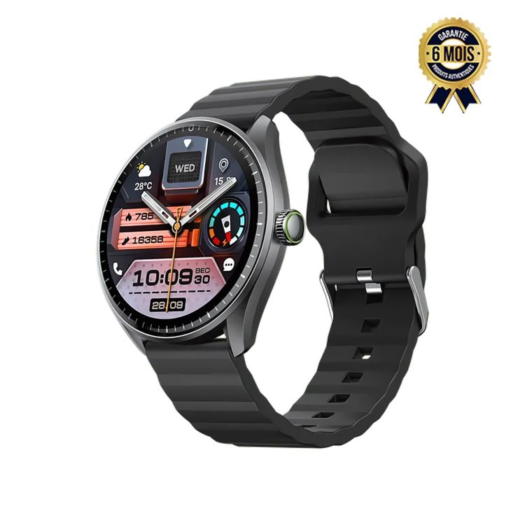 Montre connectée Oraimo Watch Nova 2R Lite – OSW-824 – AMOLED HD 1.43"– Appels Bluetooth HD – 100+ sports – Suivi santé 24/7 (FC, SpO2, stress, sommeil) – Interface Cool 2.5D honeycomb – IP68 – Autonomie 10/30 jours – Batterie 300 mAh – Garantie 6 mois