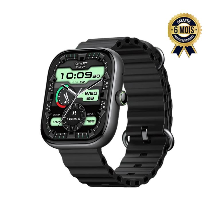 Montre Connectée Oraimo Watch 6 OSW-807 – Écran TFT 2,04", étanchéité IP68, 105 modes sportifs, autonomie 8 Jours, bracelet de rechange, Garantie 6 Mois