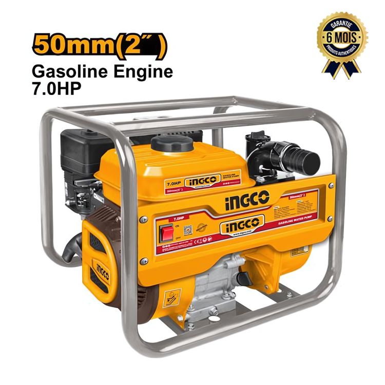 Motopompe à Essence 2" (50 mm) – INGCO GWP206 – 7.0 HP, garantie 6 mois, prix Cameroun