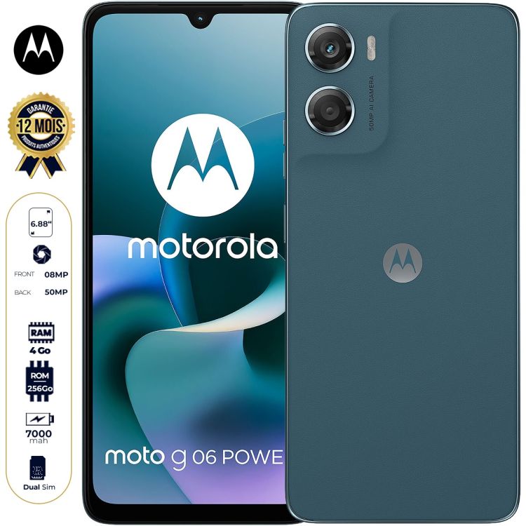 Motorola MOTO G06 POWER – 256 Go – 4 Go RAM – 6,88
