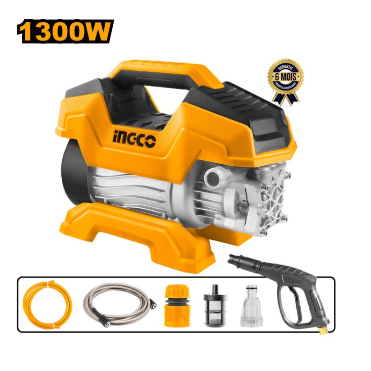 Portable High Pressure Cleaner - INGCO HPWR13018 - 80 BAR - Power 1300W | Glotelho Cameroun