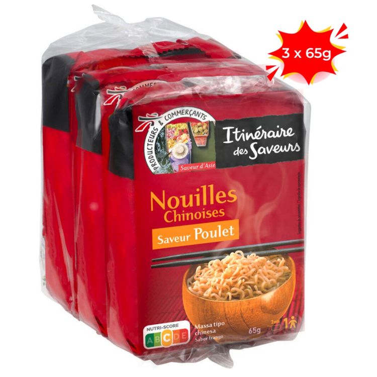  Nouilles instantanées - IDS - Saveur Poulet -  3 x 65g