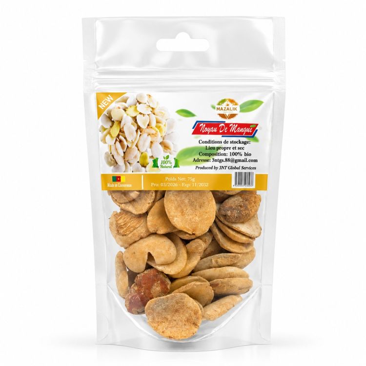 Noyaux de Mangue Séchés - Mazalik - Sachet de 75g