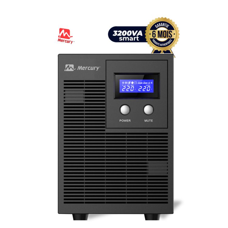 Onduleur Mercury Elite 3200 VA Smart prix en fcfa - &Eacute;cran LCD et AVR int&eacute;gr&eacute; - 6 Mois de garantie| Glotelho Cameroun