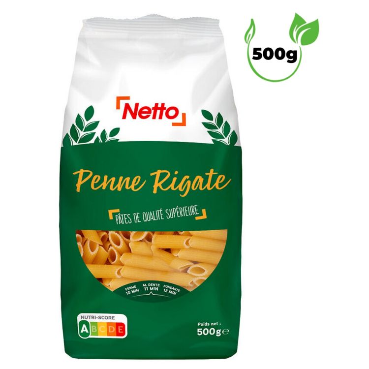 Pâtes alimentaires - Netto - Penne Rigate - Sachet de 500g