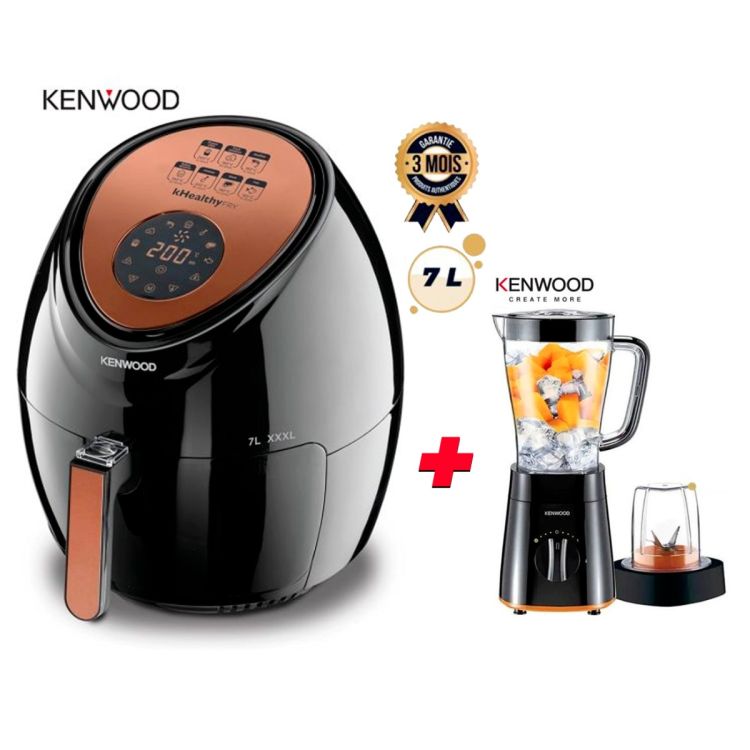 Pack Cuisine KENWOOD - Air Fryer Digital 7L - 1800W -  HFP72.000BK + Blender Smoothie Maker 2L - 500W 