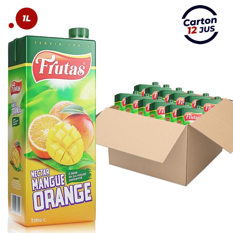 Pack of 12 Natural Fruit Juices Frutas Nectar Mango-Orange 1 Litre - price Cameroon