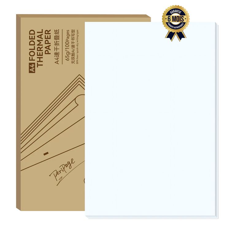 Papier thermique plié prix en fcfa - Bisoffice - Pour photos, reçus, mémos, fichiers PDF - 200 feuilles A4| Glotelho Cameroun