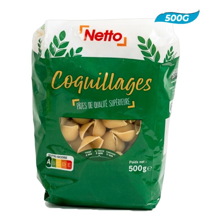 Pâtes Coquillages – Netto – 500g