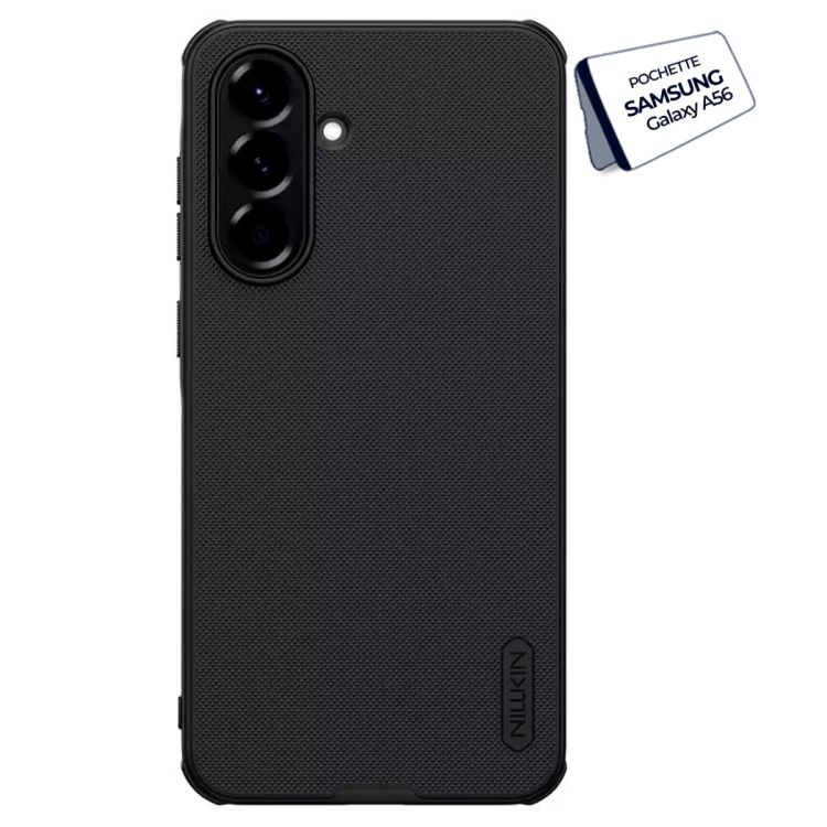 Pochette arrière mate NILLKIN pour Samsung Galaxy A56, noir, prix Cameroun.