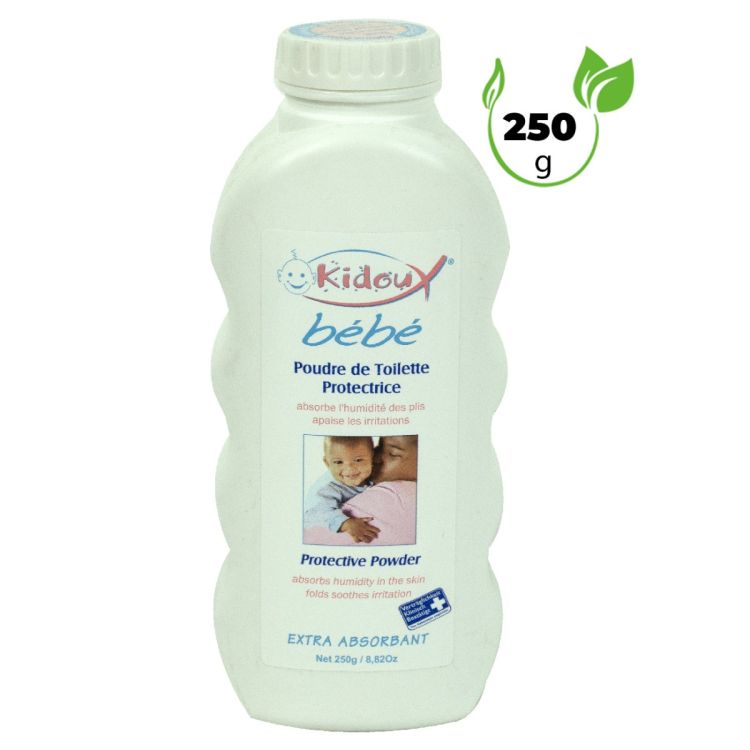 Poudre de toilette - Kidoux Bébé - Protection - Sans Paraffine - Sans Colorant - Douceur et Souplesse - 250 g