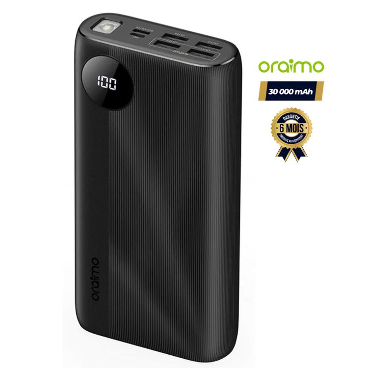 Power bank Oraimo - OPB-P300Q - 30000mAh - 04 ports | Glotelho Cameroun