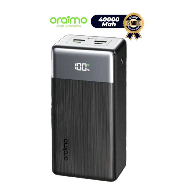 Powerbank ORAIMO - PowerNova Q41 OPB-7401Q - 40000mAh - 35W Max - 2 Sorties USB-C et 1 USB-A - Garantie 6 mois