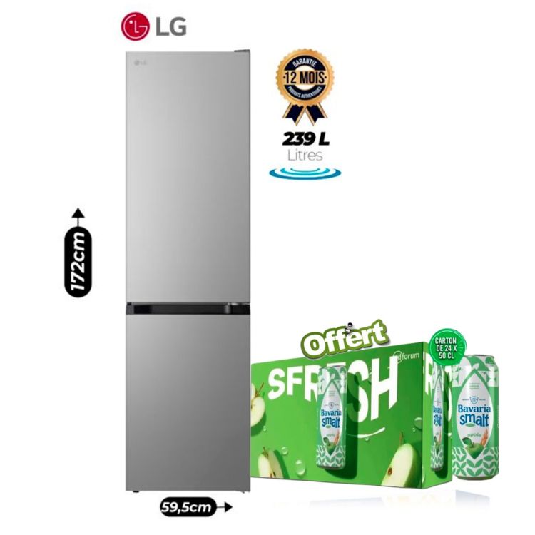 Réfrigérateur combiné LG - GCFB276PQCF - 239 Litres