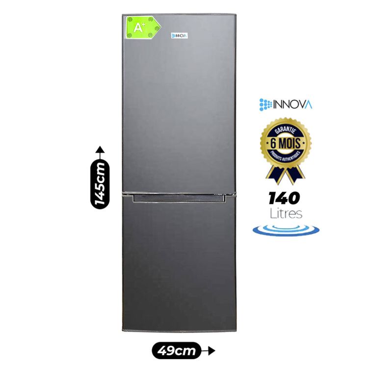 Réfrigerateur Combine - Innova - IN-265 - 140L - A+ - Noir - 06Mois - (Prix en fcfa) | Glotelho Cameroun