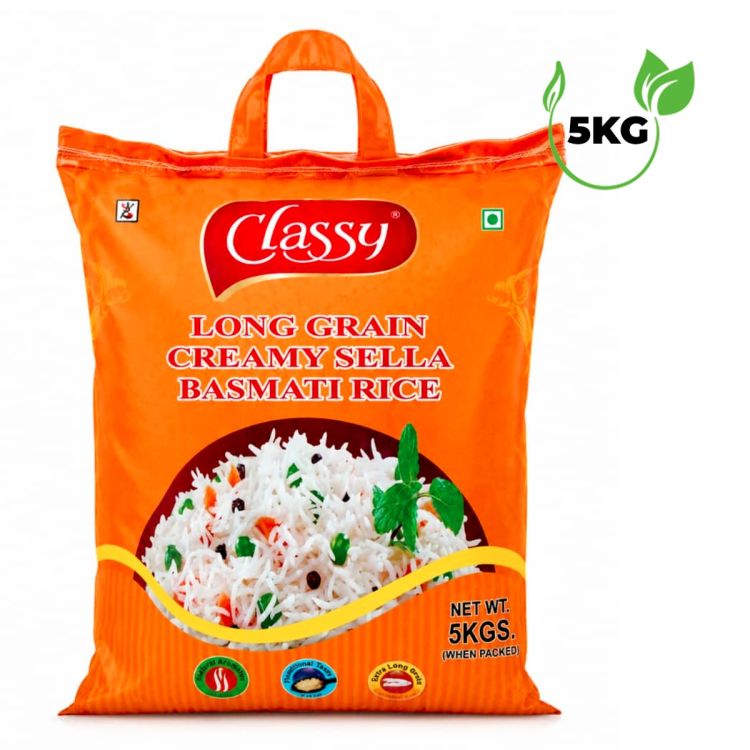 Riz Basmati Long Grain Creamy Sella Classy - 5KG