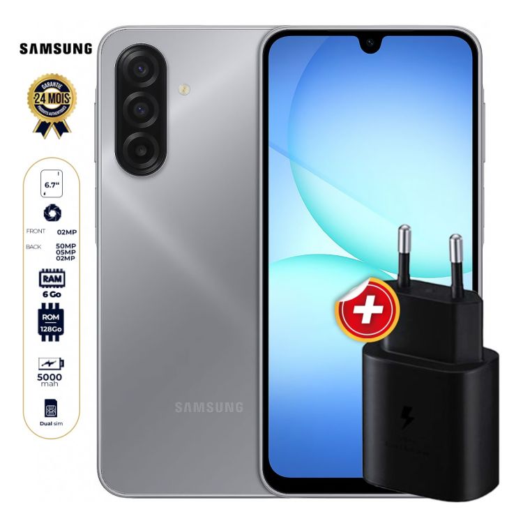 Samsung Galaxy A17 - 128 Go - 6Go RAM + Boitier de recharge 