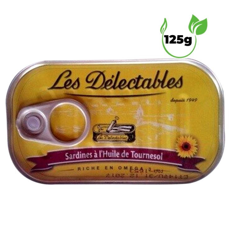 Sardines à l'Huile de Tournesol - Les Délectables - 125g