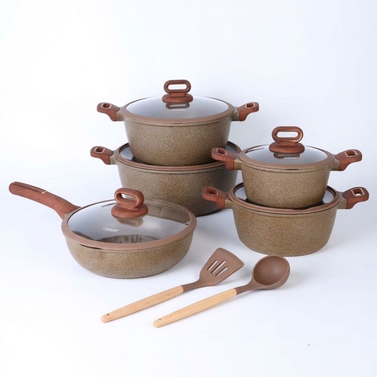 Set de Cuisine en Granite - MOMCOC NRC1293 - 10 Pièces