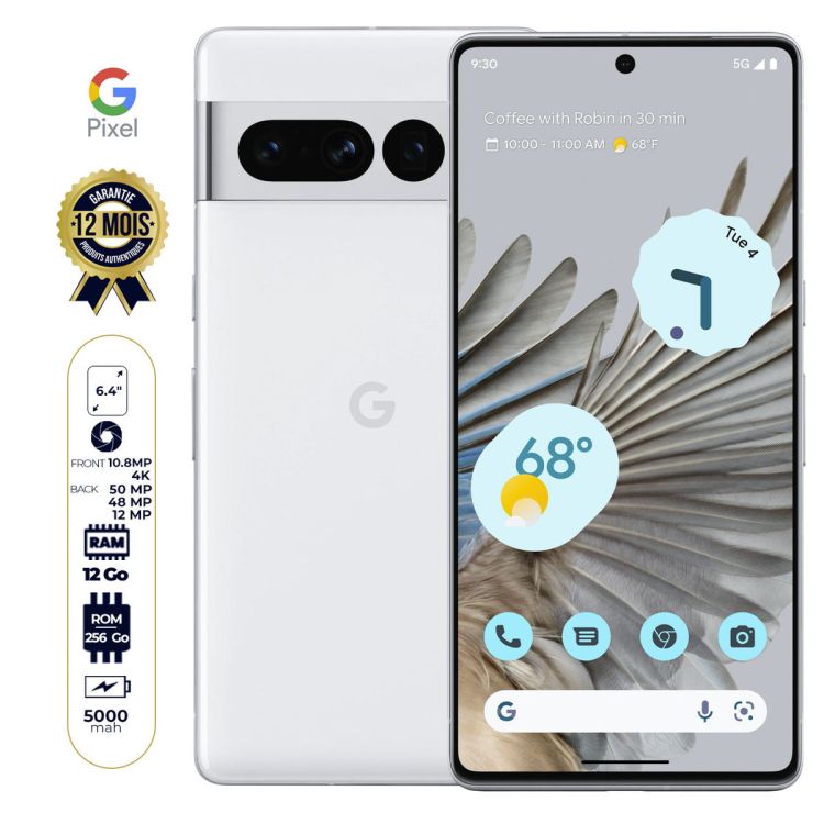 Google Pixel 7 Pro 5G - 6.4"- 256 Go/12 Go RAM - 2 SIM - 5000 mAh | Glotelho Cameroun