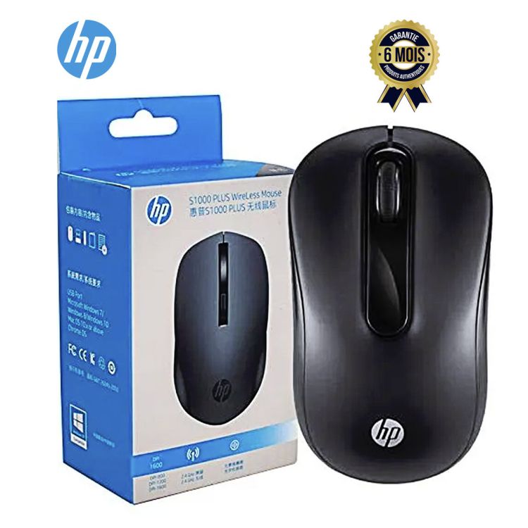 Souris sans fil HP S1000 Plus 1600DPI  | Glotelho Cameroun