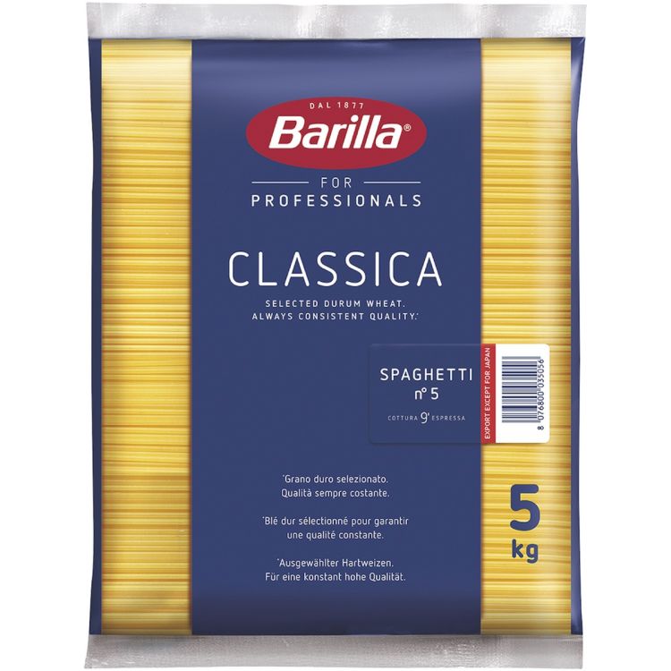 Spaghetti Barilla N°5, QS - Sachet de 5 kg