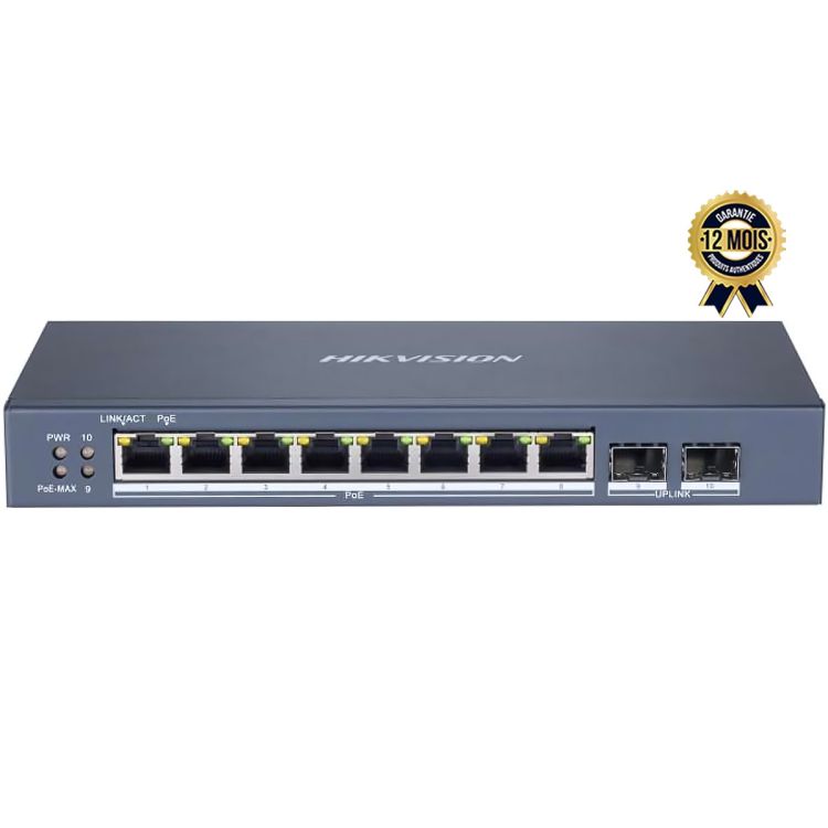 Switch Hikvision DS-3E1510P-SI – 10 Ports