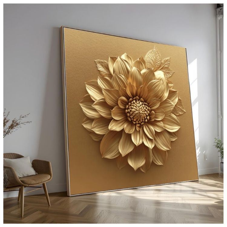 Tableau Décoratif – Oeuvre d’art murale fleurs 2 – Toile Effet 3D