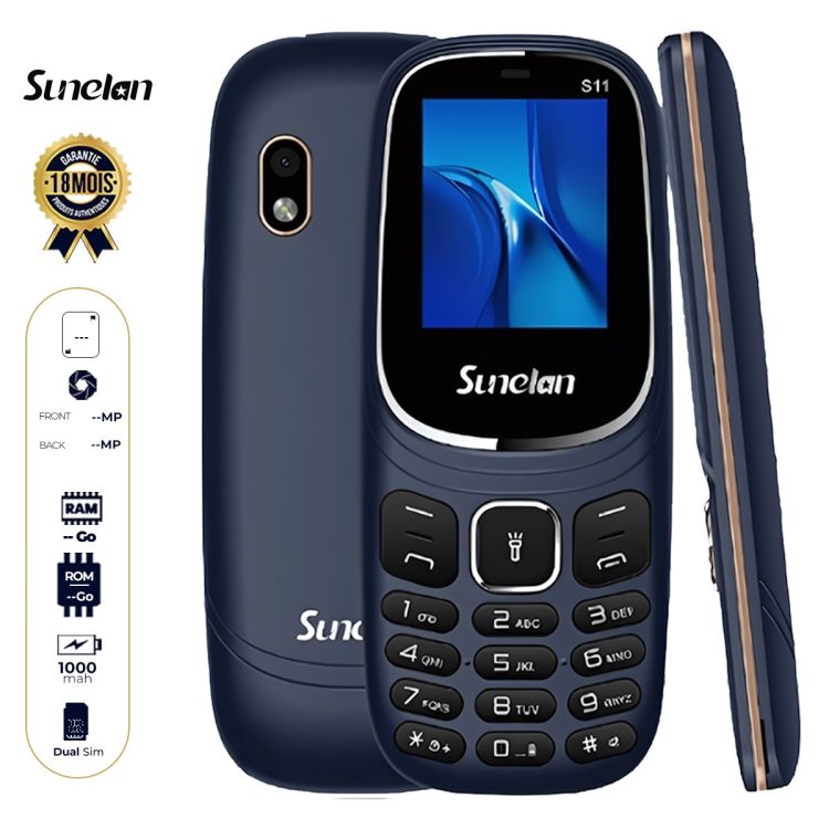 Téléphone portable SUNELAN S11 - Double SIM - 1000 mAh - Garantie 18 mois