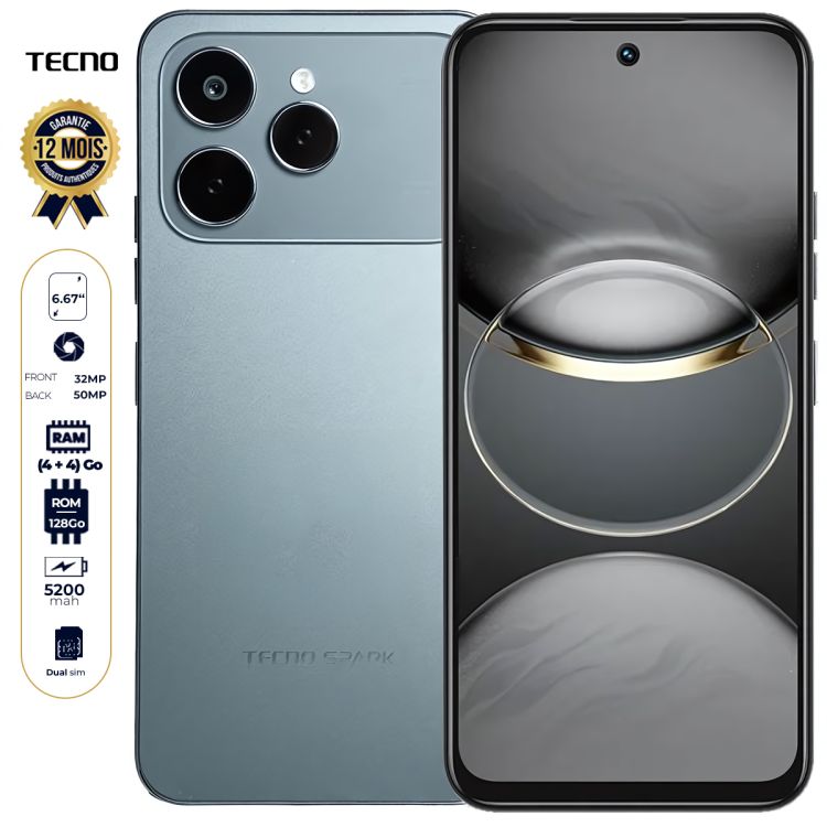 Tecvno Spark 40 avec 128 Go sur Glotelho