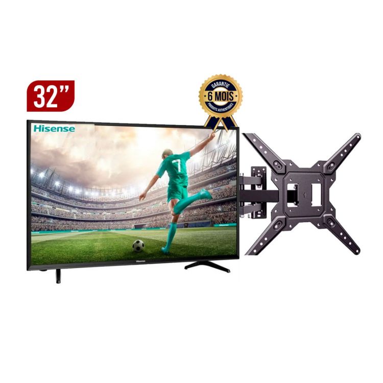 TV LED Hisense 32 pouces - 32A5200 - HD LED + Support mural  flexible  | Glotelho Cameroun