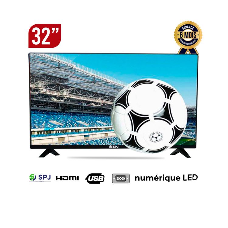 TV LED SPJ - 32 pouces - Prix en fcfa - HD| Glotelho Cameroun