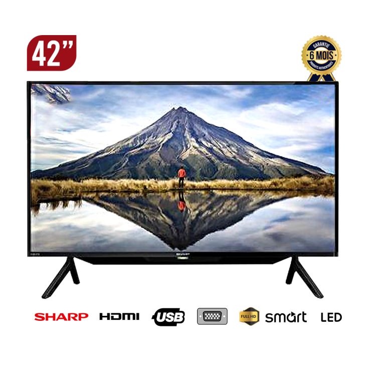 TV  SMART SHARP 42 POUCES 2T-C42BG1X - (Prix en fcfa) | Glotelho Cameroun