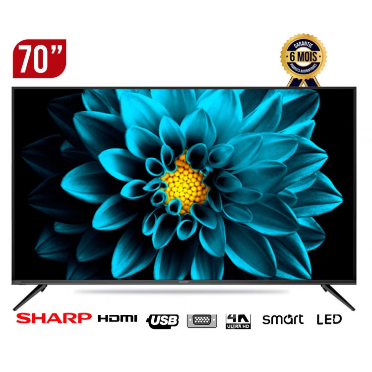 TV SMART ANDROID SHARP - 70 pouces en vente au meilleur prix sur Glotelho Cameroun