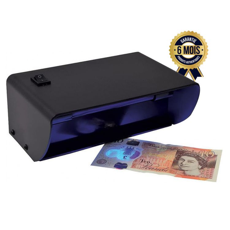 Vérificateur officiel de billets de banque et de documents - Mercure - Détection de fausse monnaie à l'aide de la lumière UV - 6 Mois