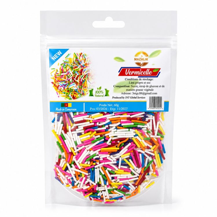 Vermicelles Multicolores - Mazalik - Sachet de 60g