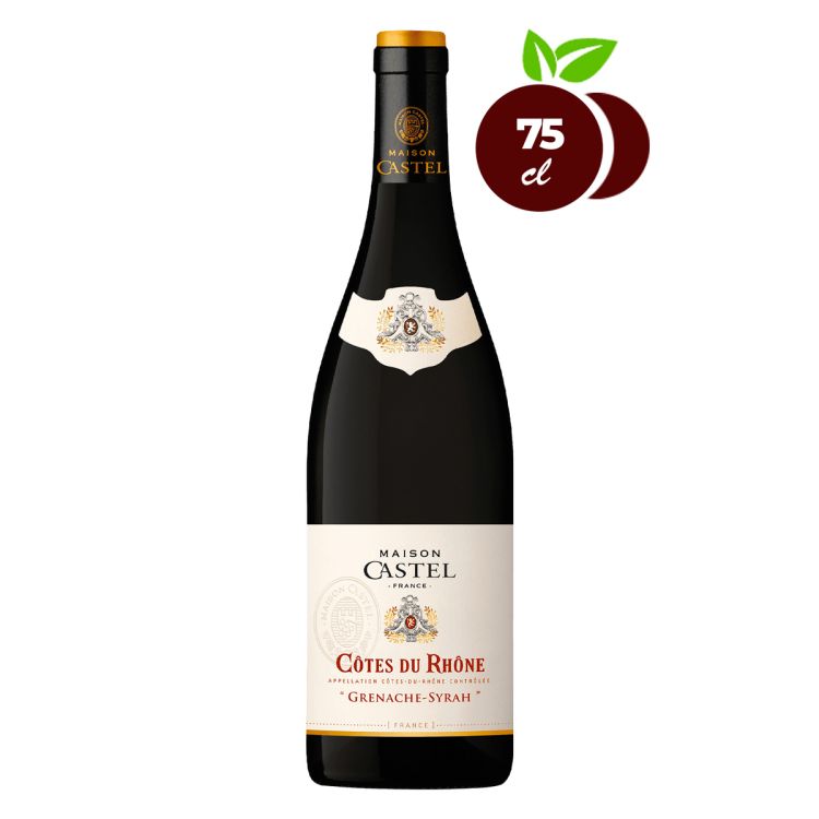 Vin Blanc - Maison Castel - Côtes Rhône - Grenache-Syrah - 75 CL