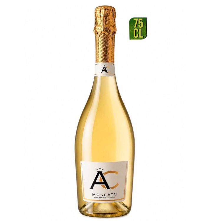 Vin Mousseux Blanc Pétillant - AC Moscato Dolce Santero - Doux & Aromatique - 75CL 