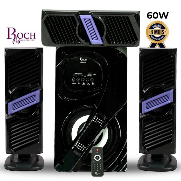Woofer ROCH 60W  - RS-PK05S - Bluetooth/USB - Radio FM - Garantie 6 mois