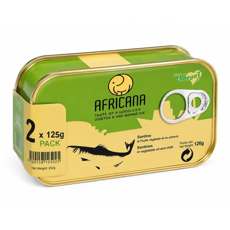Pack de 2 sardines Pimentées Africana (125 g)
