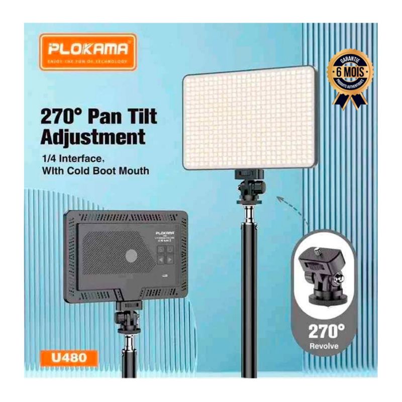Éclairage LED Professionnel 20 W - Plokama U480 – rechargeable, au prix Cameroun.
